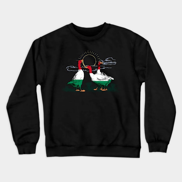 Hungary Geese Crewneck Sweatshirt by Fusti